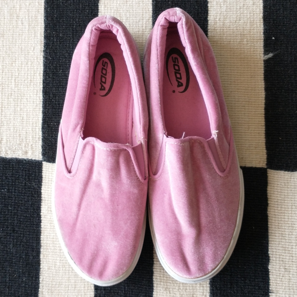 Velvet Slip ons
